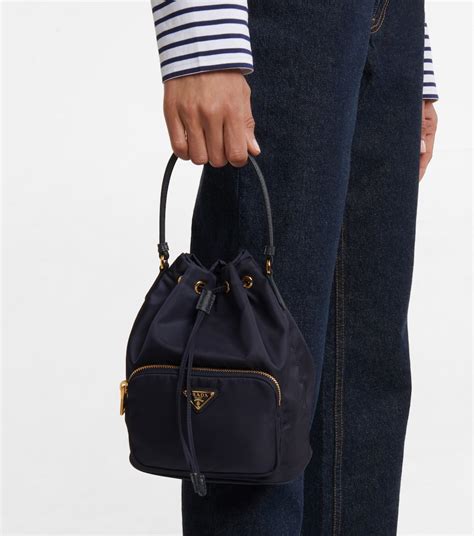 prada duet re-nylon bucket shoulder bag|prada re nylon bucket bag.